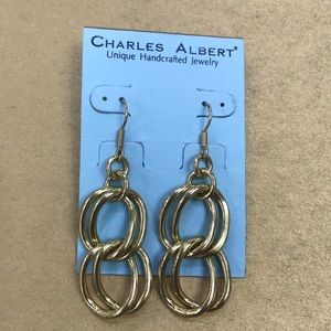 Link Gold Dangle Earrings